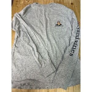 Vineyard Vines Men's Sz XS Gray Long Sleeve T-Shirt Camping Whale Graphic SI45‎